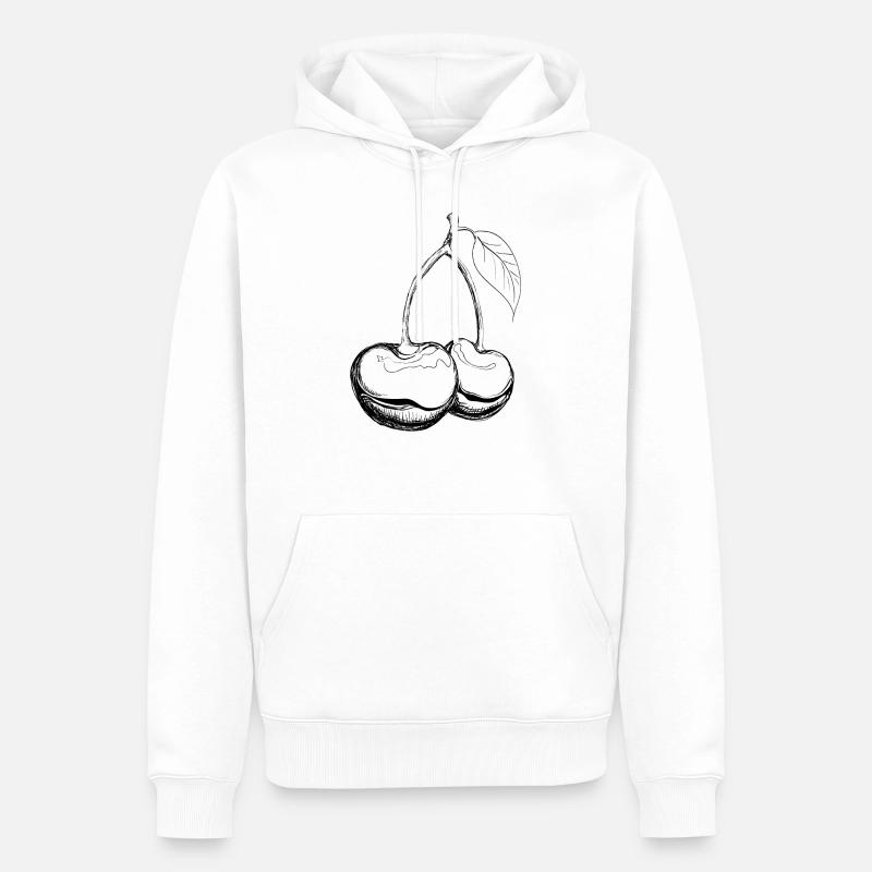 Cherries - Männer Premium Bio Hoodie - Weiß