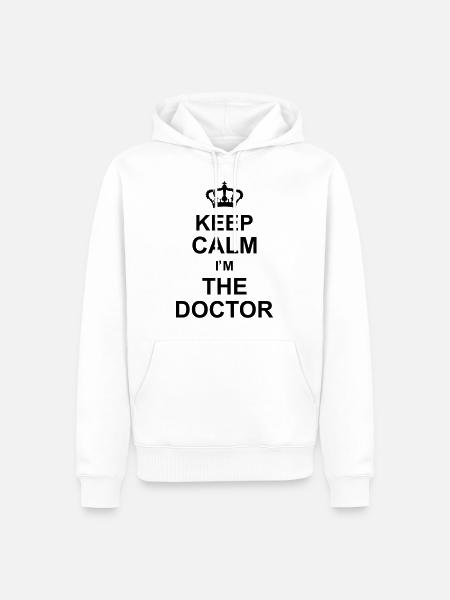 keep calm i'm the doctor kg10 - Herre Premium økologisk hoodie - hvid