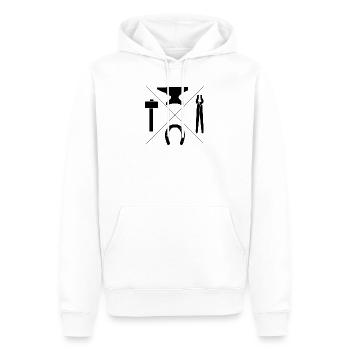 Hufschmied Schmied Geschenk - Männer Premium Bio Hoodie - Weiß - Vorne - Nico (187cm)