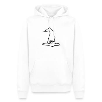 Chapeau de sorcière Halloween chapeau de sorcières - Sweat à capuche Premium bio Homme - blanc - Devant - Nico (187cm)