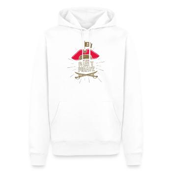 Le vrai pirate du parti - Sweat à capuche Premium bio Homme - blanc - Devant - Nico (187cm)