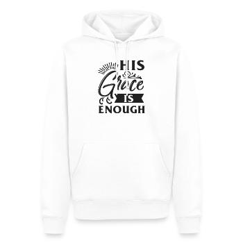 Dire chrétien: Sa grâce suffit - Sweat à capuche Premium bio Homme - blanc - Devant - Nico (187cm)