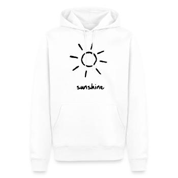 Sonne - Sunshine - Männer Premium Bio Hoodie - Weiß - Vorne - Nico (187cm)