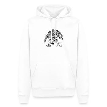 Igel - Männer Premium Bio Hoodie - Weiß - Vorne - Nico (187cm)