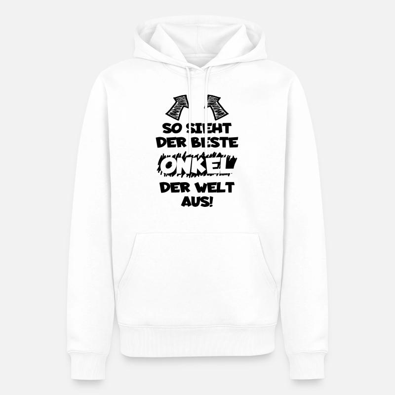 Bester Onkel - Männer Premium Bio Hoodie - Weiß