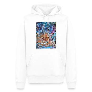 Nature, arbre, arbres, aimer la nature - Sweat à capuche Premium bio Homme - blanc - Devant - Nico (187cm)
