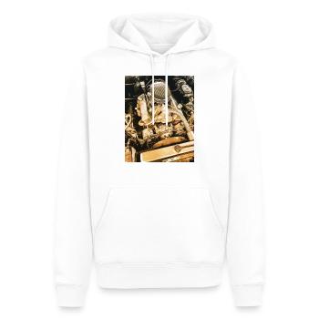 American Muscle-Car V8 Motor Chevy Impala - Männer Premium Bio Hoodie - Weiß - Vorne - Nico (187cm)