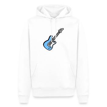 Guitare guitare - Sweat à capuche Premium bio Homme - blanc - Devant - Nico (187cm)