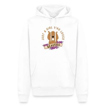 Biber - Männer Premium Bio Hoodie - Weiß - Vorne - Nico (187cm)