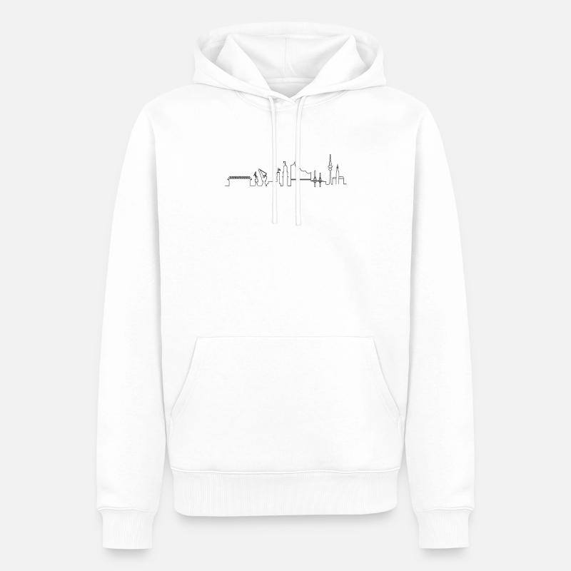 Toits de Hambourg - Sweat à capuche Premium bio Homme - blanc