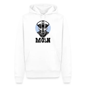 Moin Norddeutsch - Männer Premium Bio Hoodie - Weiß - Vorne - Nico (187cm)