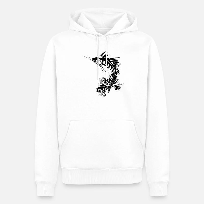 Fächerfisch - Männer Premium Bio Hoodie - Weiß