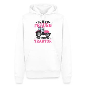 Landwirtin - Männer Premium Bio Hoodie - Weiß - Vorne - Nico (187cm)