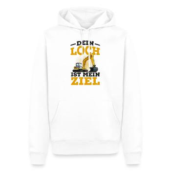 Bagger - Männer Premium Bio Hoodie - Weiß - Vorne - Nico (187cm)