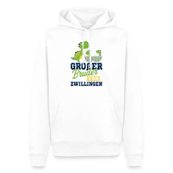 Großer Bruder Zwillinge - Männer Premium Bio Hoodie - Weiß - Vorne - Nico (187cm)
