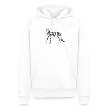 guépard - Sweat à capuche Premium bio Homme - blanc - Devant - Nico (187cm)