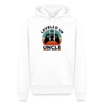 Oncle 2021 - Sweat à capuche Premium bio Homme - blanc - Devant - Nico (187cm)