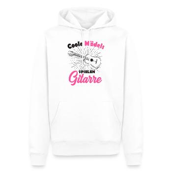 Gitarre - Männer Premium Bio Hoodie - Weiß - Vorne - Nico (187cm)