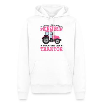 Landwirtin - Männer Premium Bio Hoodie - Weiß - Vorne - Nico (187cm)