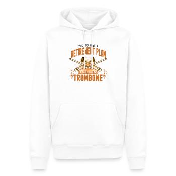 Posaune - Männer Premium Bio Hoodie - Weiß - Vorne - Nico (187cm)