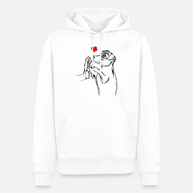 Jack Russell Terrier - Sweat à capuche Premium bio Homme - blanc