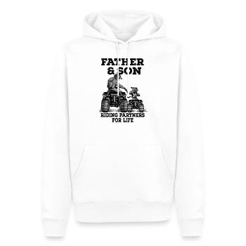 Quad - Männer Premium Bio Hoodie - Weiß - Vorne - Nico (187cm)