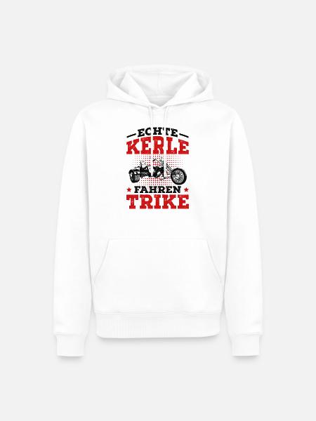 Trike - Männer Premium Bio Hoodie - Weiß