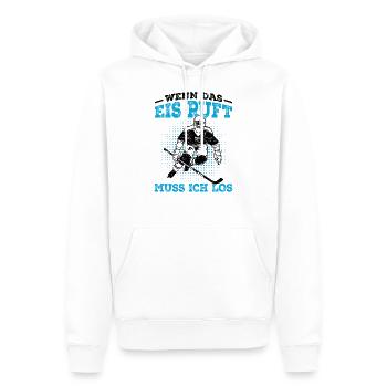 Eishockey - Männer Premium Bio Hoodie - Weiß - Vorne - Nico (187cm)