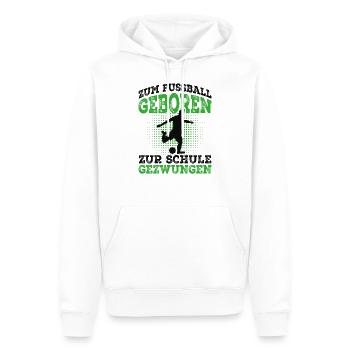 Fussballer - Männer Premium Bio Hoodie - Weiß - Vorne - Nico (187cm)