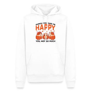 Cochon d'Inde - Sweat à capuche Premium bio Homme - blanc - Devant - Nico (187cm)