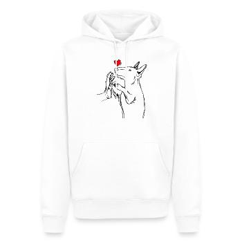 Bull terrier - Men’s Premium Organic Hoodie - white - Front - Nico (187cm)