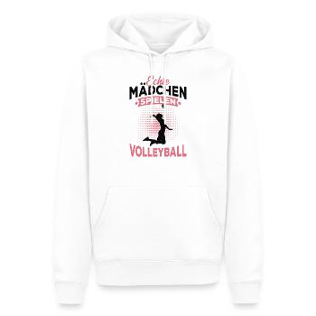 Volleyball Mädchen - Männer Premium Bio Hoodie - Weiß - Vorne - Nico (187cm)