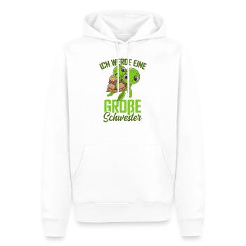 Große Schwester Schildkröte - Männer Premium Bio Hoodie - Weiß - Vorne - Nico (187cm)