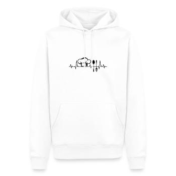 cuisinier - Sweat à capuche Premium bio Homme - blanc - Devant - Nico (187cm)