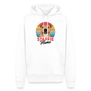 Staffordshire Bull Terrier - Sweat à capuche Premium bio Homme - blanc - Devant - Nico (187cm)