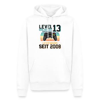 Joueur du 13e anniversaire - Sweat à capuche Premium bio Homme - blanc - Devant - Nico (187cm)
