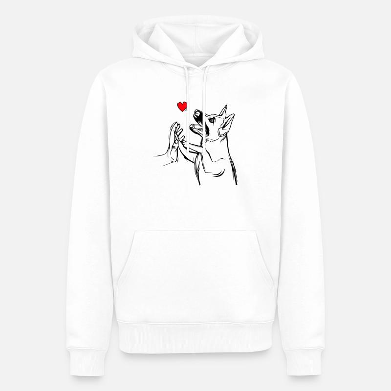 Deutscher Schäferhund - Männer Premium Bio Hoodie - Weiß