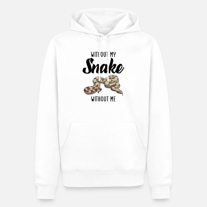 sans mon serpent sans moi - Sweat à capuche Premium bio Homme - blanc