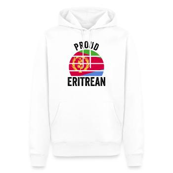 Proud Eritrean | Eritrea Flagge - Männer Premium Bio Hoodie - Weiß - Vorne - Nico (187cm)