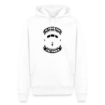JE PEUX PAS J'AI PARACHUTE - Sweat à capuche Premium bio Homme - blanc - Devant - Nico (187cm)