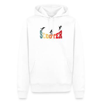 Scooter - Sweat à capuche Premium bio Homme - blanc - Devant - Nico (187cm)