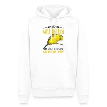 Wellensittich - Männer Premium Bio Hoodie - Weiß - Vorne - Nico (187cm)