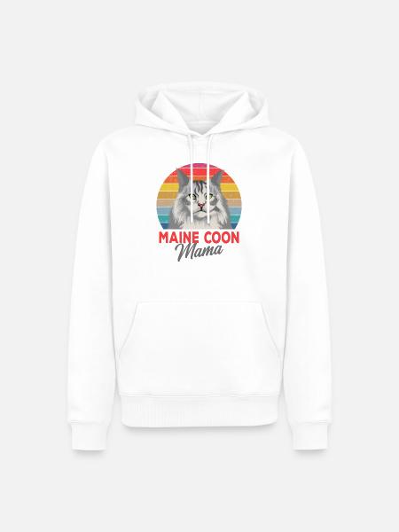 Maine Coon - Männer Premium Bio Hoodie - Weiß