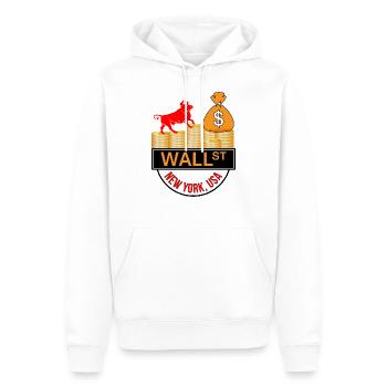 Wall Street Stock Exchange - Men’s Premium Organic Hoodie - white - Front - Nico (187cm)