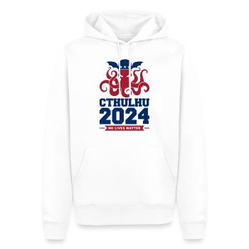 Cthulhu 2024 - Männer Premium Bio Hoodie - Weiß - Vorne - Nico (187cm)