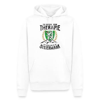 Styria - Men’s Premium Organic Hoodie - white - Front - Nico (187cm)