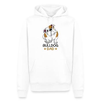 Englische Bulldogge - Männer Premium Bio Hoodie - Weiß - Vorne - Nico (187cm)