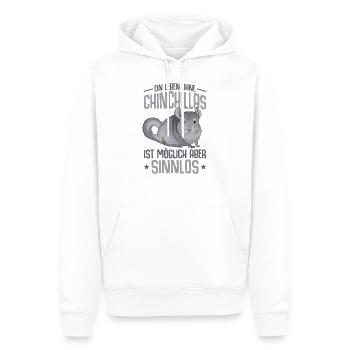 Chinchilla - Männer Premium Bio Hoodie - Weiß - Vorne - Nico (187cm)