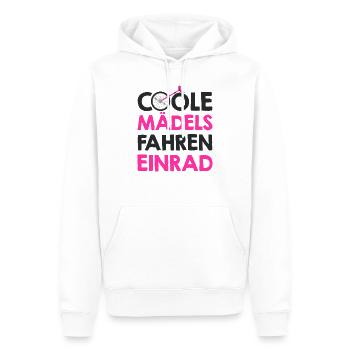 Einrad - Männer Premium Bio Hoodie - Weiß - Vorne - Nico (187cm)