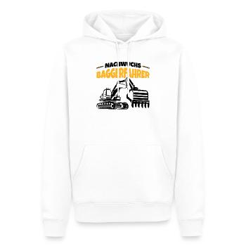 Bagger - Männer Premium Bio Hoodie - Weiß - Vorne - Nico (187cm)